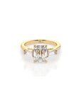 14k Emerald-Cut Luma Ring