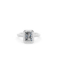 14k Radiant Eclipse Bezel Ring
