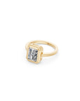 14k Radiant Eclipse Bezel Ring