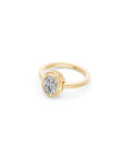 14k Oval Eclipse Bezel Ring
