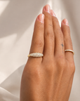 14k Little Diamond Pavé Dome Ring