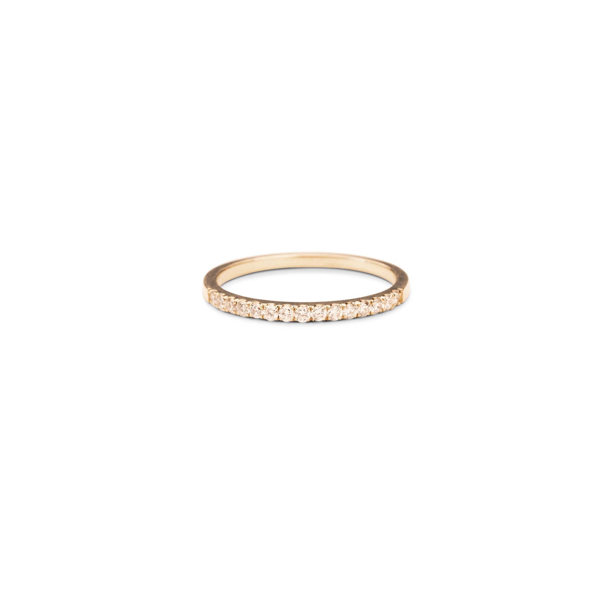 14k Half Eternity Diamond Band | 1.5mm