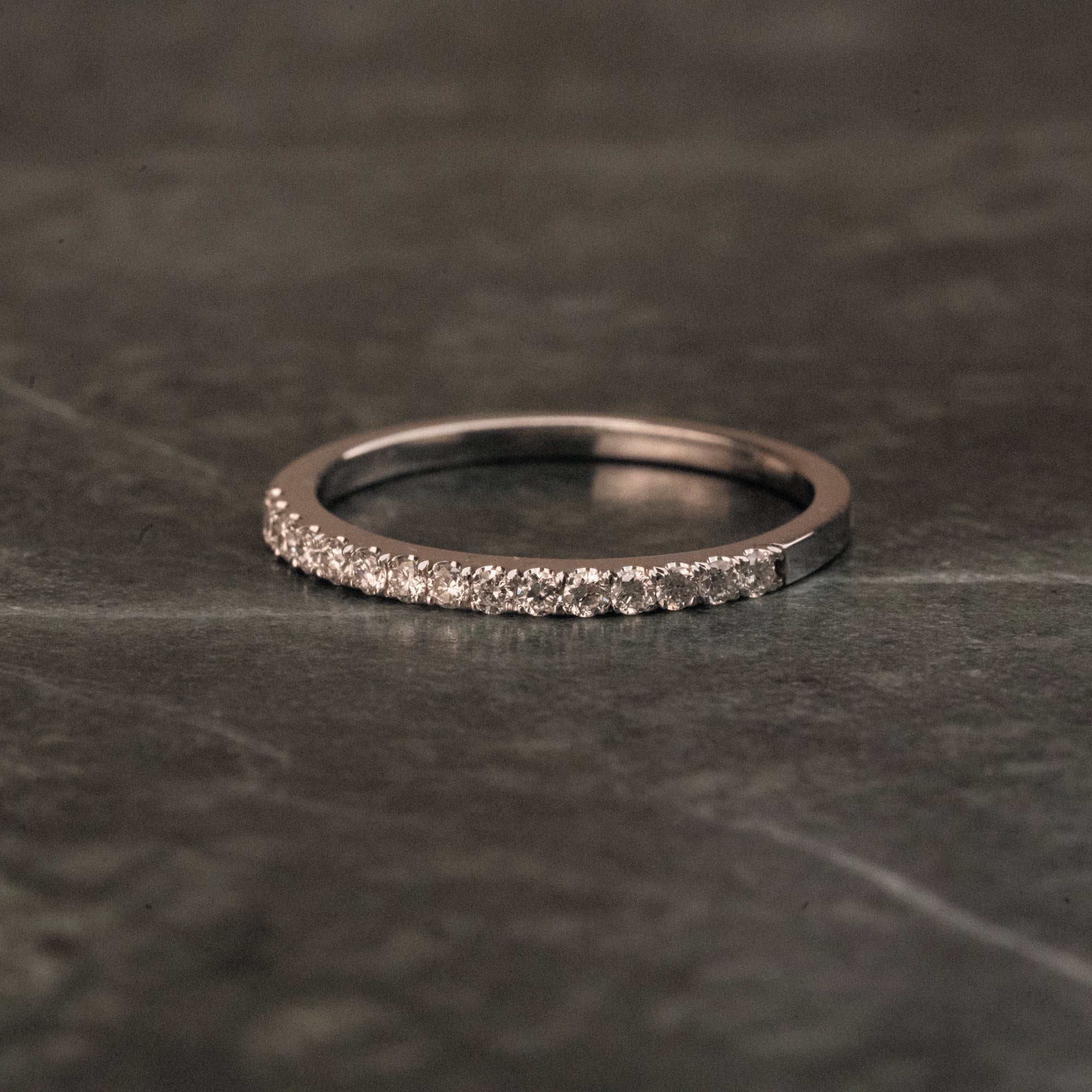14k Half Eternity Diamond Band | 1.5mm