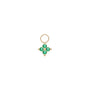 14k Emerald Hoop Charm