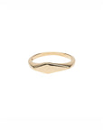 14k Gold Diamond Shaped Signet Ring
