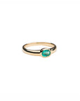 14k Emerald Bezel Ring