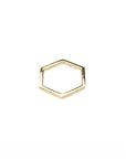 14k Gold Hexagon Ring