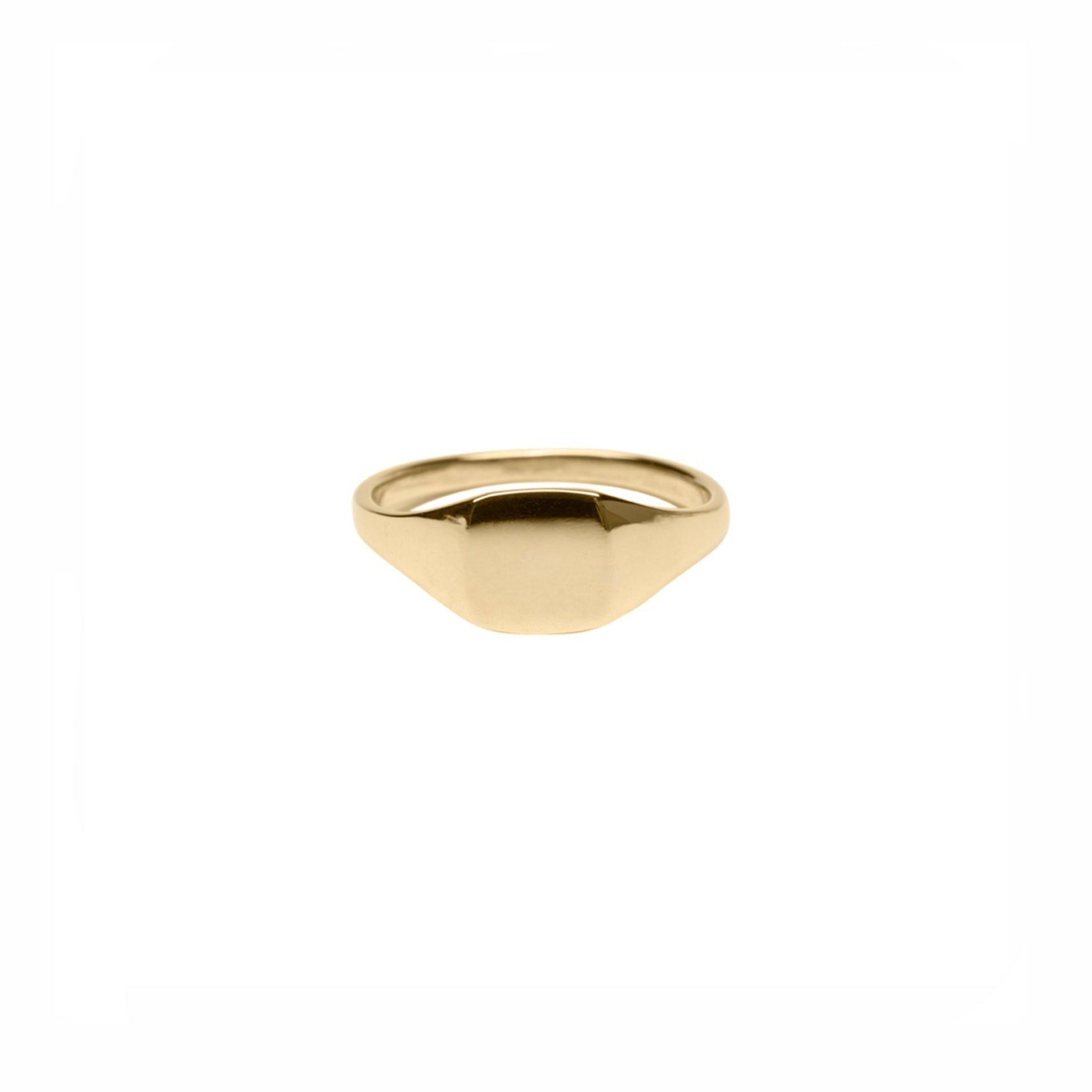 14k Little Square Signet Ring
