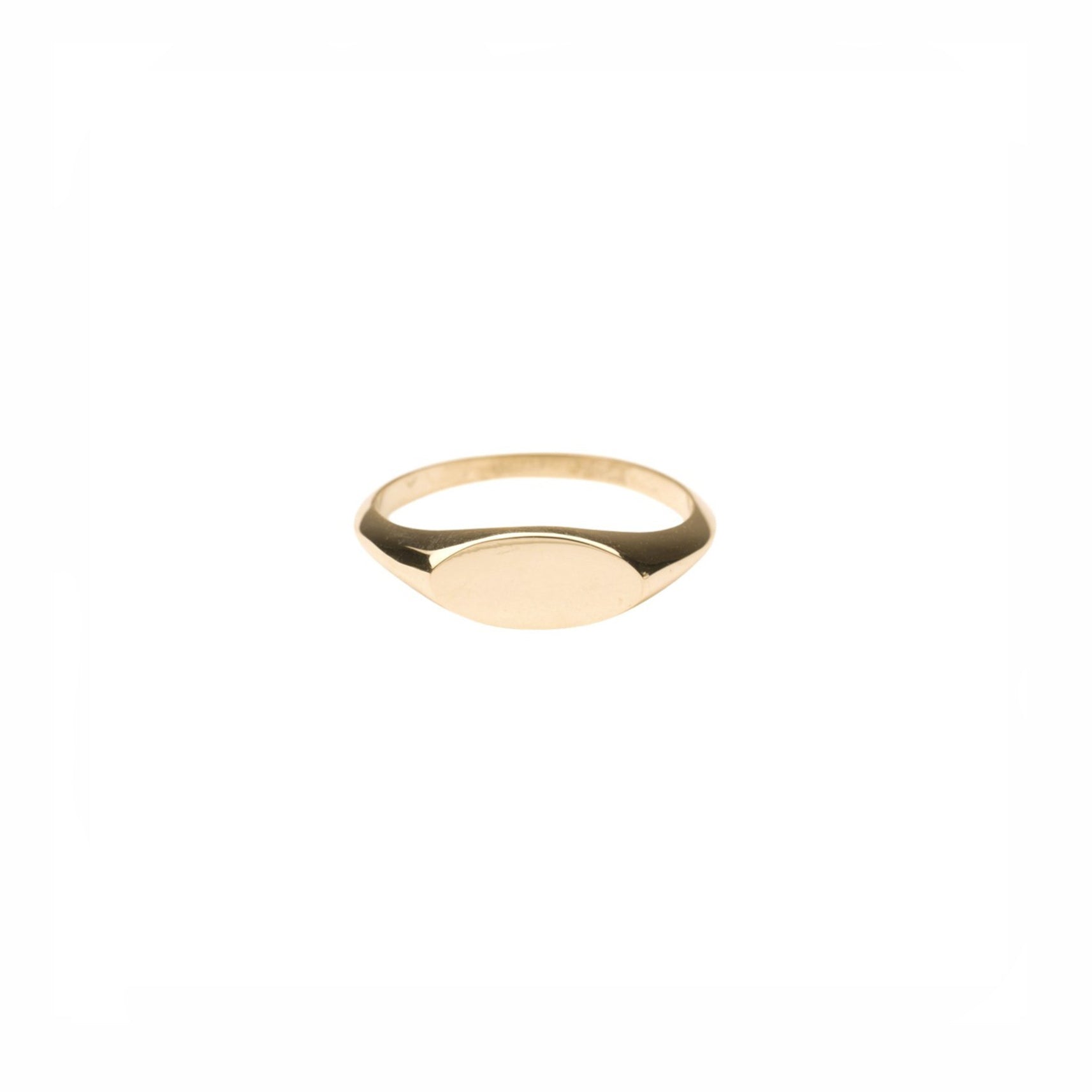 14k Gold Oval Signet Ring
