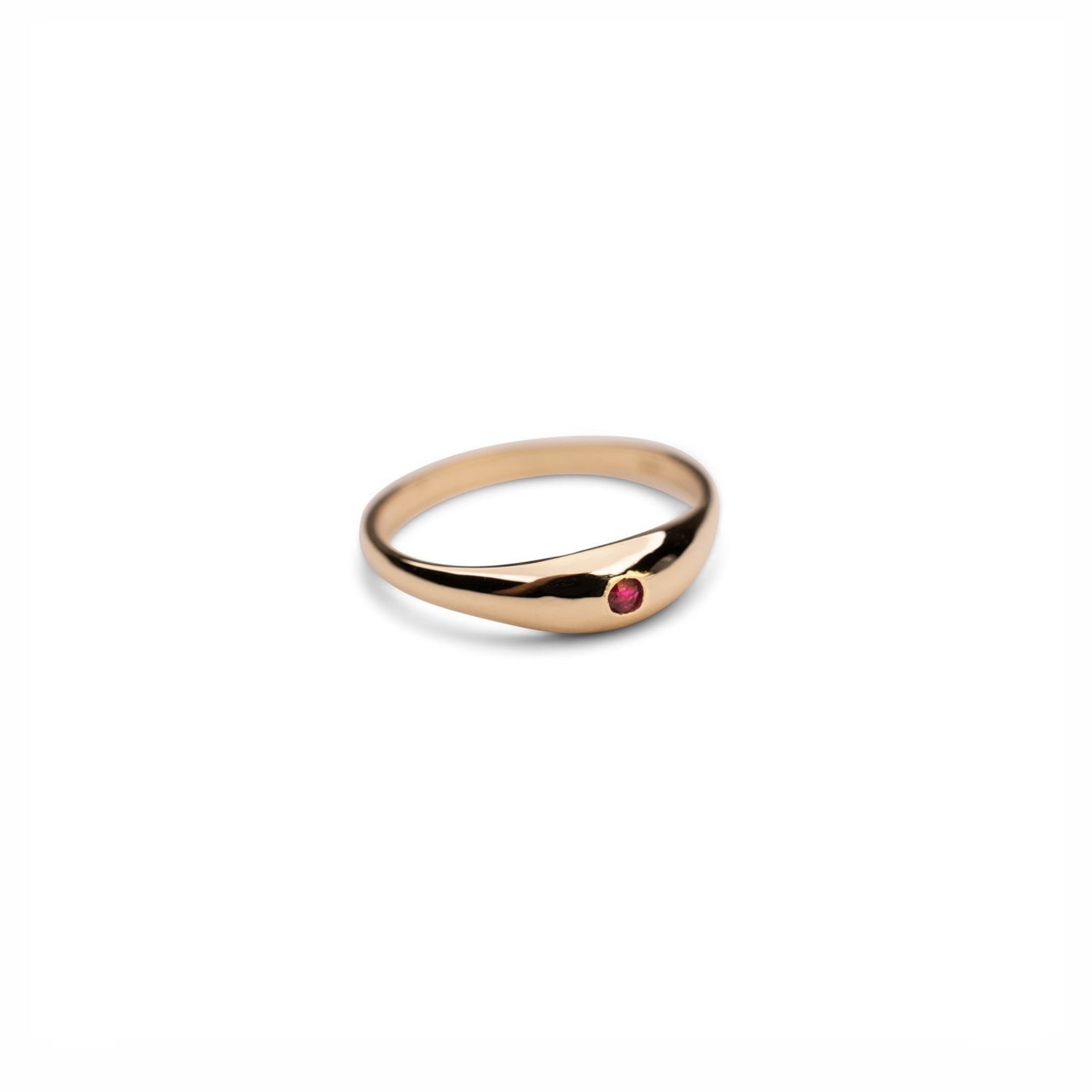 14k Little Ruby Dome Ring
