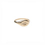 14k Gold Starburst Signet Ring