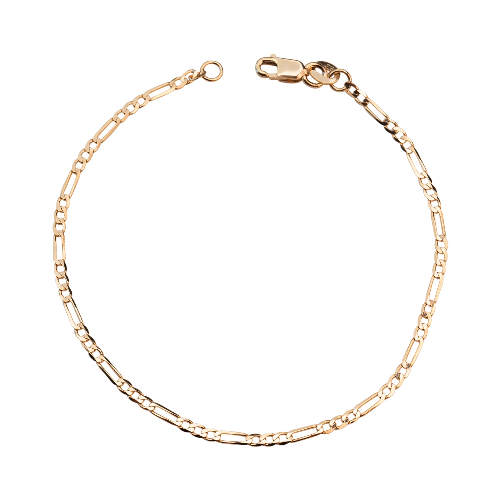 14k Thin Figaro Bracelet