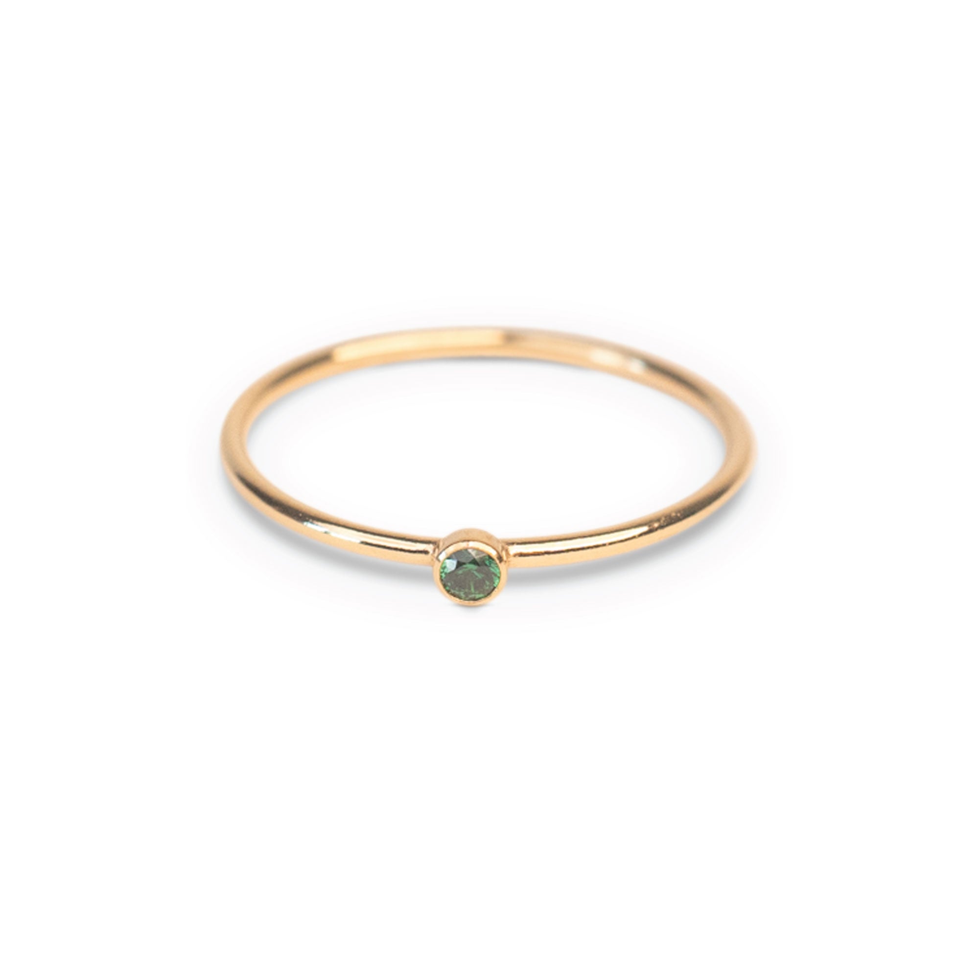 Gold Filled Emerald Crystal Stacker
