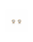 14k Diamond Bezel Studs