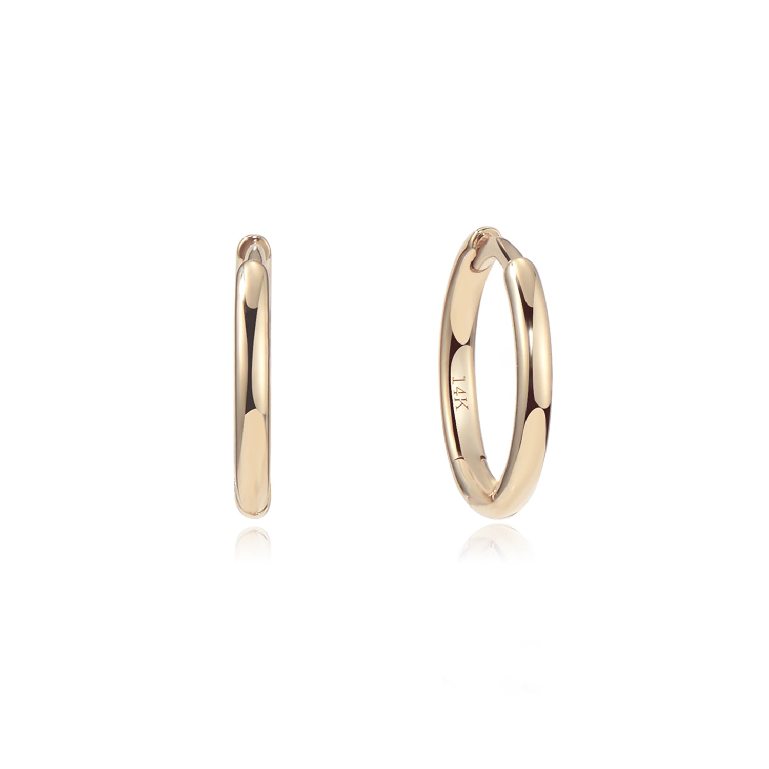 14k Plain Huggies