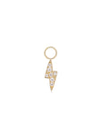 14k Lightning Bolt Hoop Charm