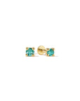 14k Flat Back Birthstone Studs