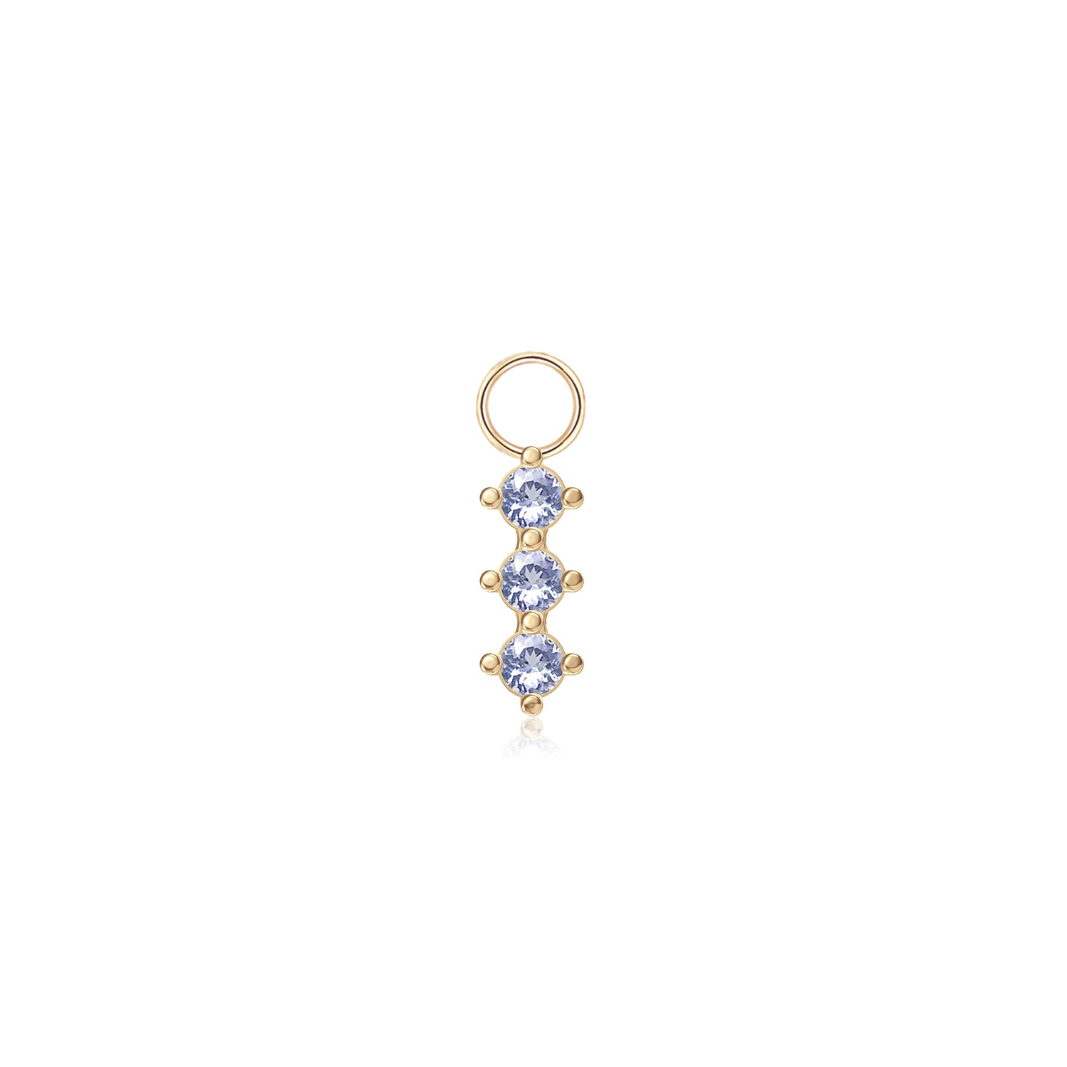 14k Tanzanite Hoop Charm
