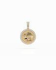 14k Diamond Halo Zodiac Necklace