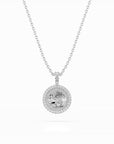 14k Diamond Halo Zodiac Necklace