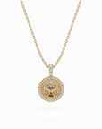 14k Diamond Halo Zodiac Necklace