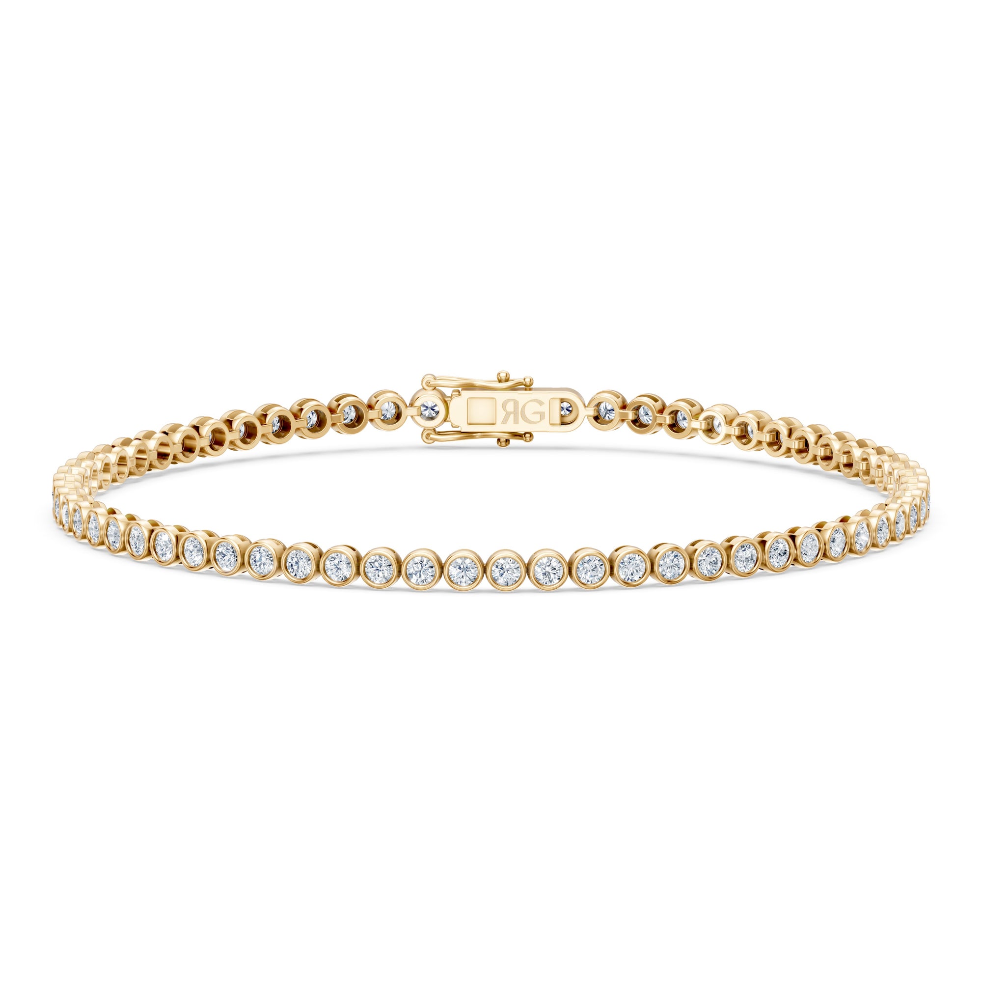 14K Bezel Tennis Bracelet | 3 Carat
