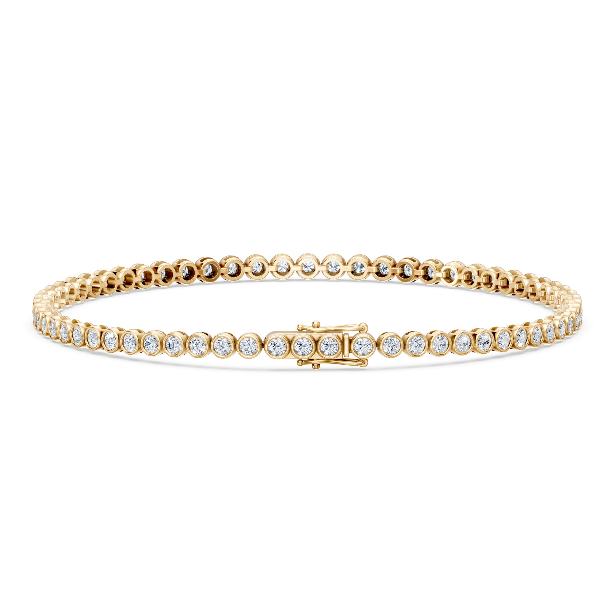 14K Bezel Tennis Bracelet | 3 Carat