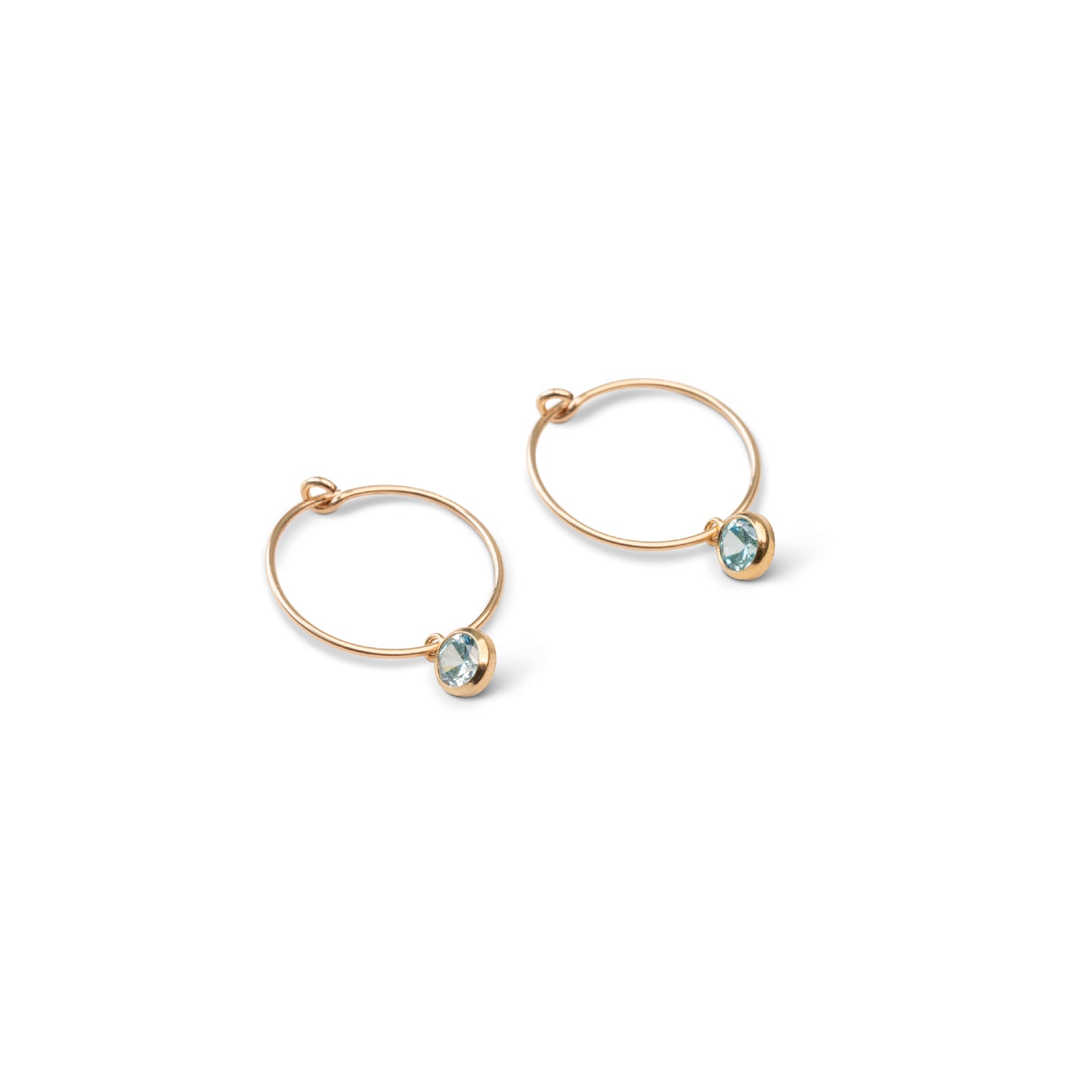 Gold Filled Dainty Birthstone Hoops