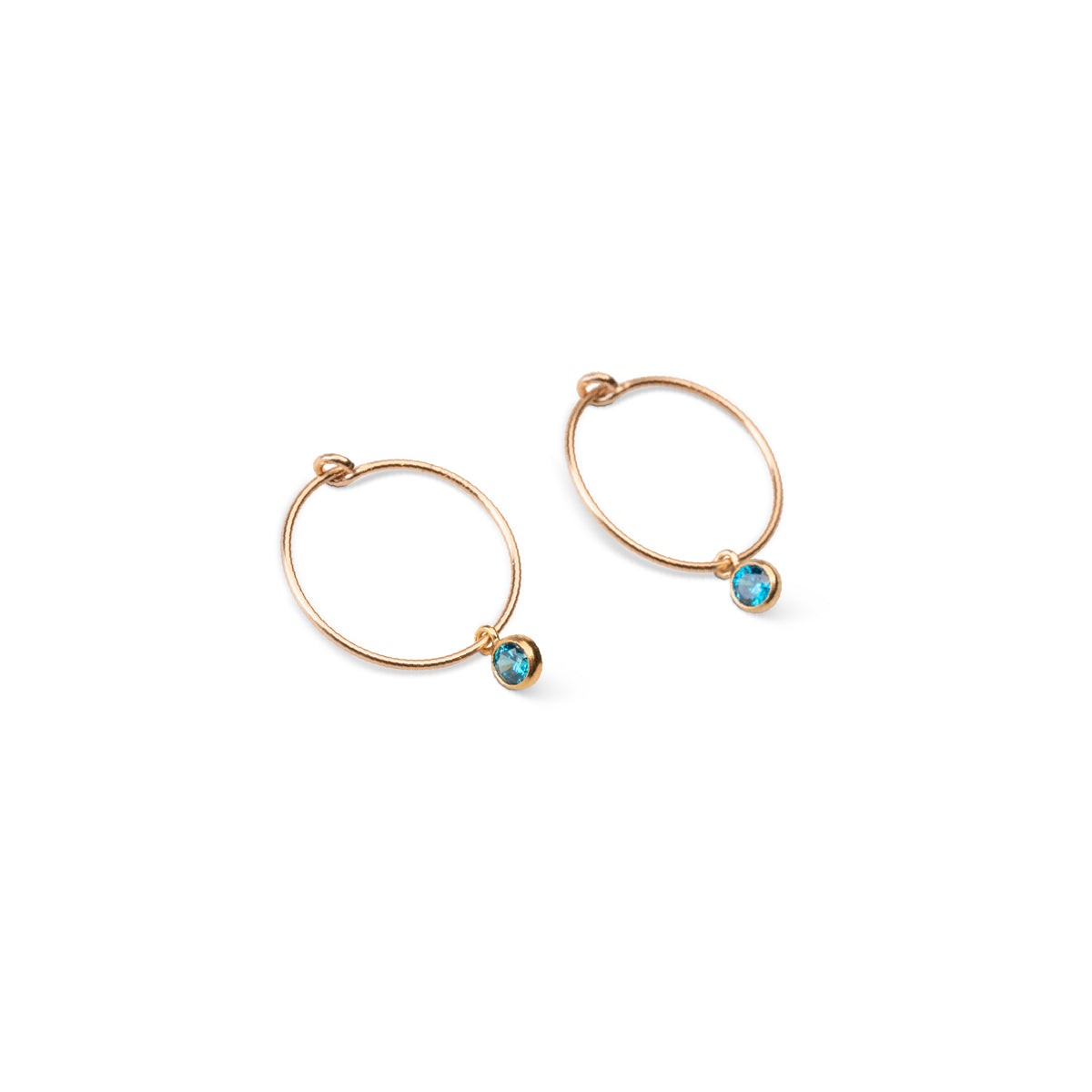 Gold Filled Dainty Birthstone Hoops