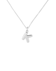 Silver Bubble Letter Necklace