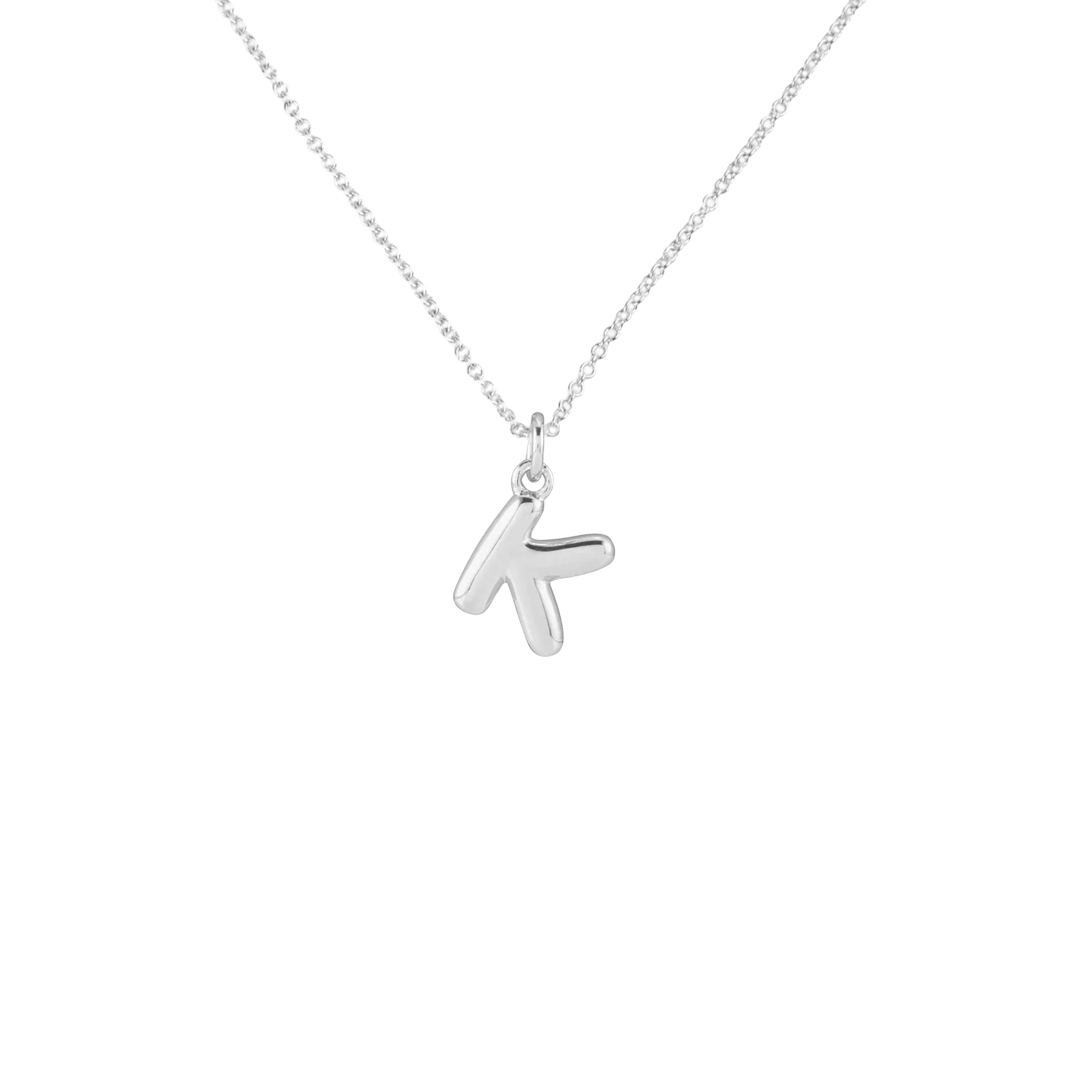 14k Bubble Letter Necklace