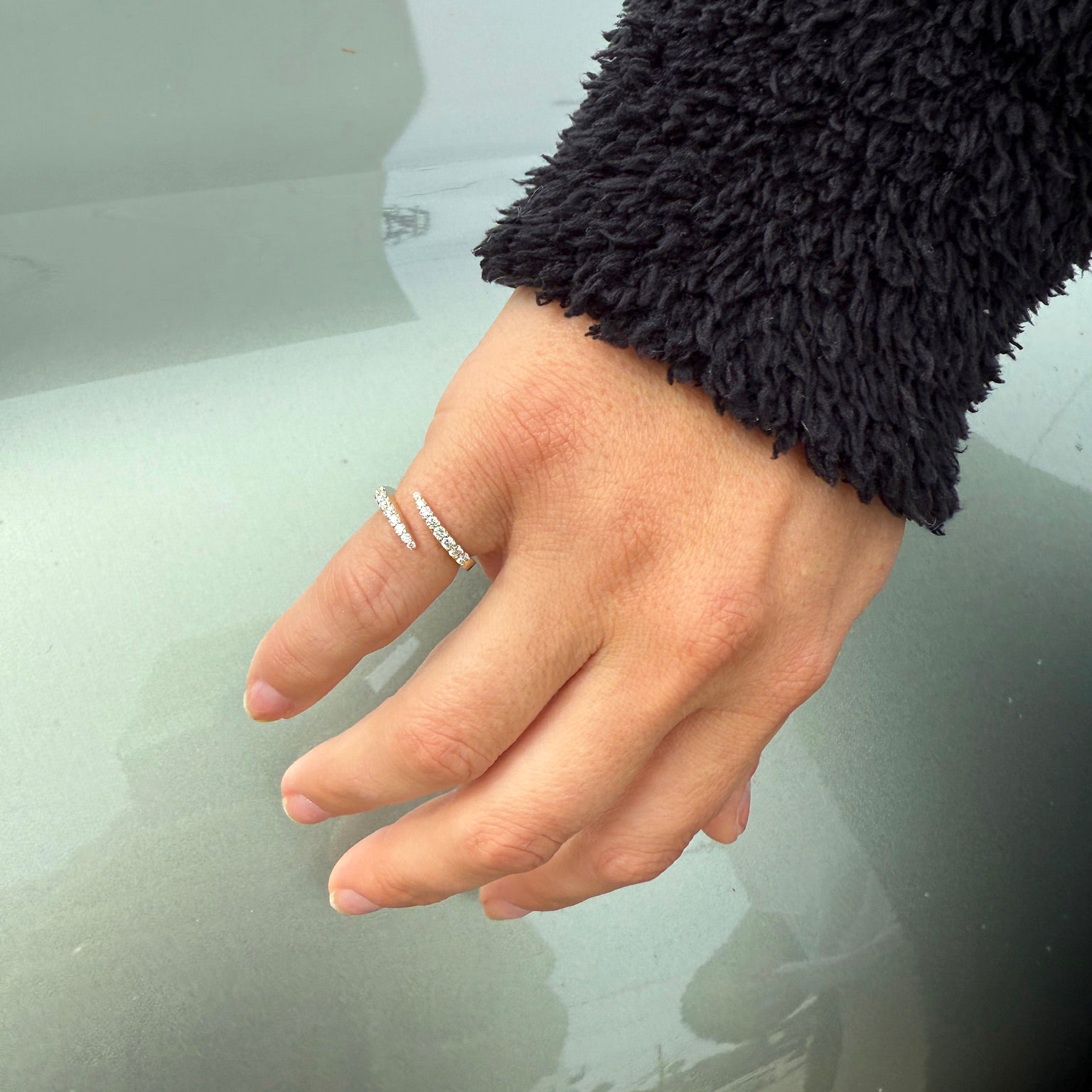 14k Open Bypass Ring