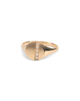 Diamond Line Signet Ring