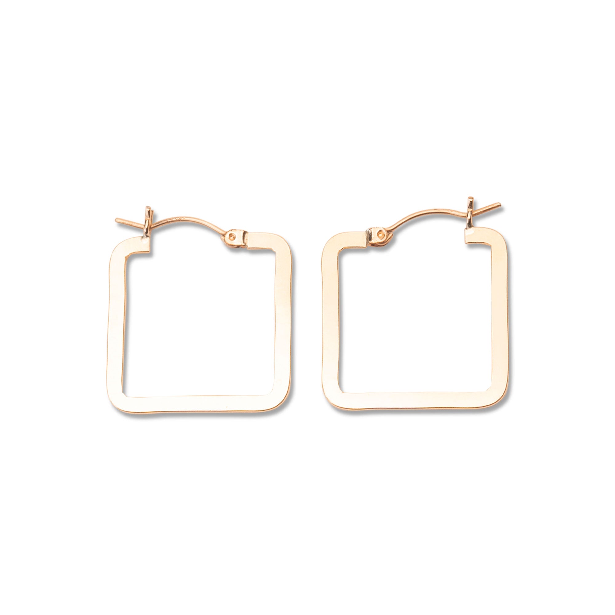 Gold Filled Flat Square Hoops