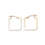 Gold Filled Flat Square Hoops