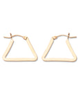 Gold Filled Flat Triangle Hoops