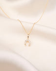 14k Diamond Horseshoe Necklace