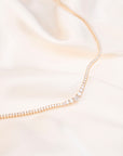 14k Graduated Tennis Necklace | 3.2 CTW