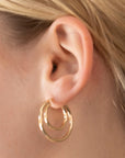 Gold Filled Double Clasp Hoops