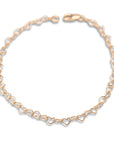 Gold Filled Hearts Bracelet