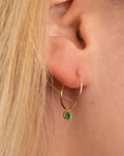 Dainty Birthstone Hoops
