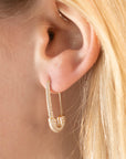 14k Diamond Safety Pin