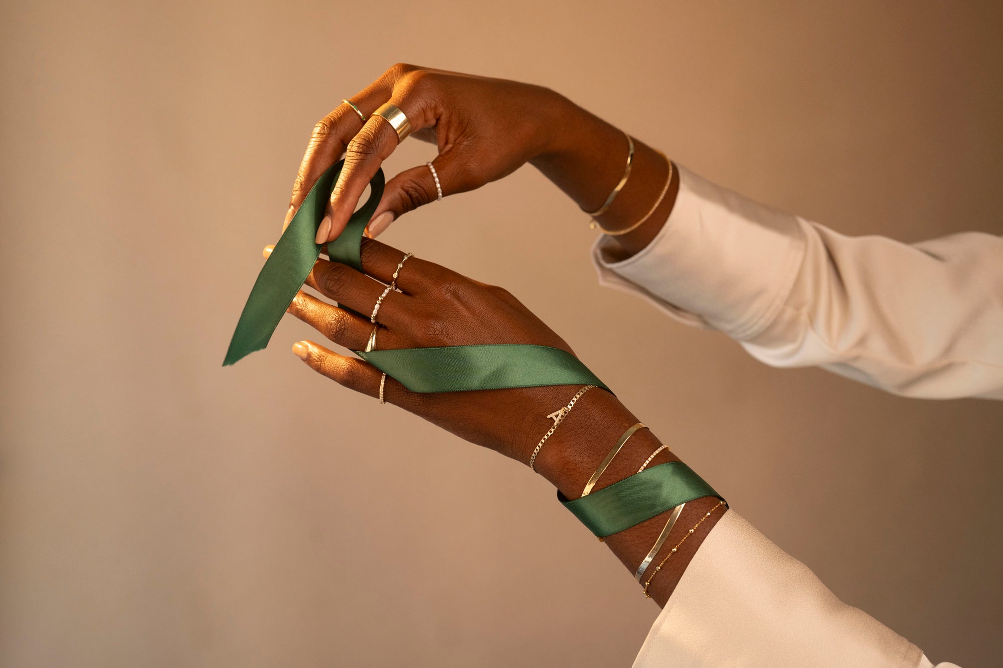 14k Herringbone Bracelet