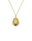Gold Cowboy Hat Charm Necklace