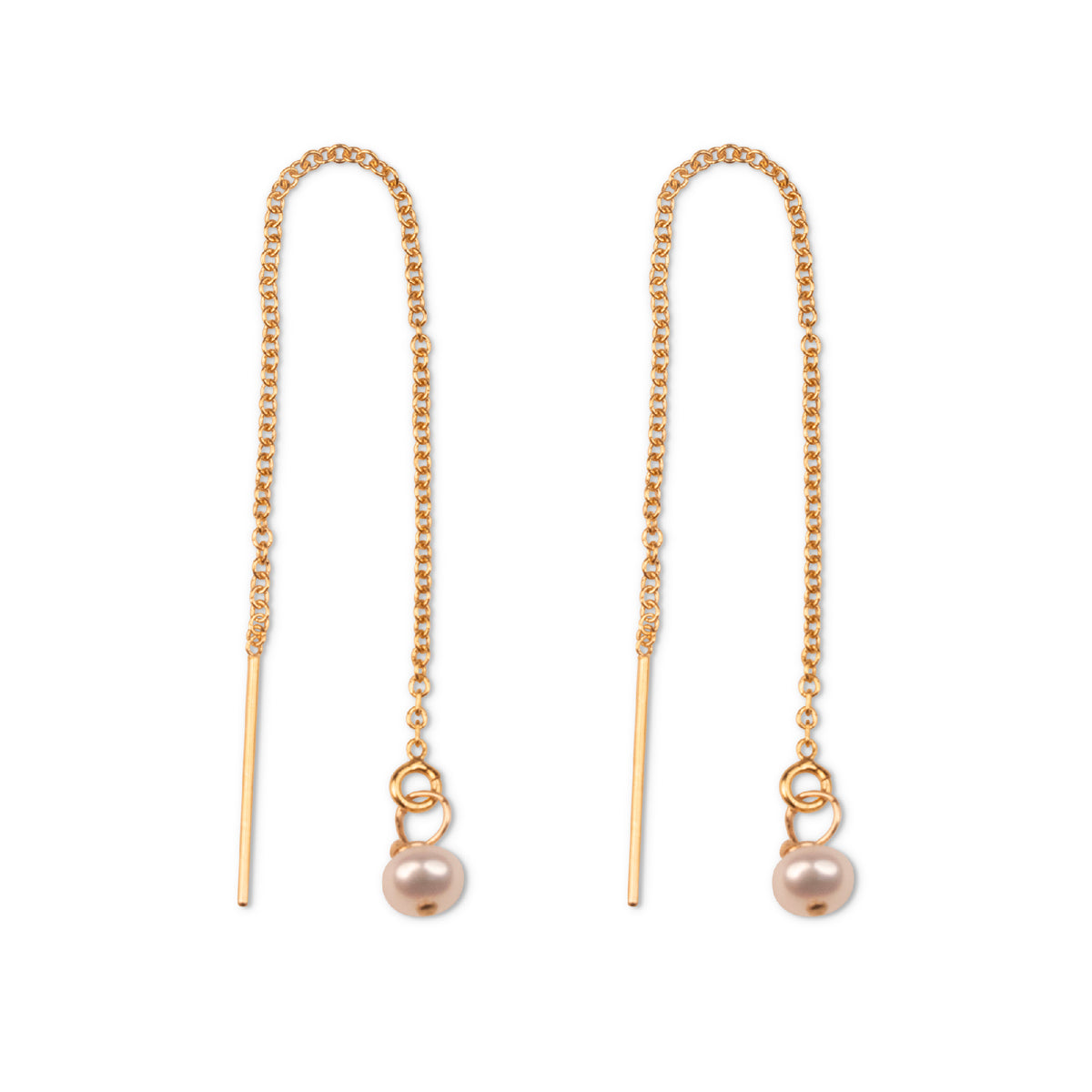 Gold filled Pearl Ear Threaders