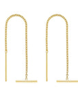 Gold Filled Bar Ear Threaders