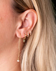 Gold filled Pearl Ear Threaders