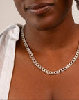 Silver Cuban Necklace