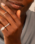 14k Diamond Pave Signet Ring