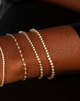 14K Micro Bezel Tennis Bracelet | 1 Carat